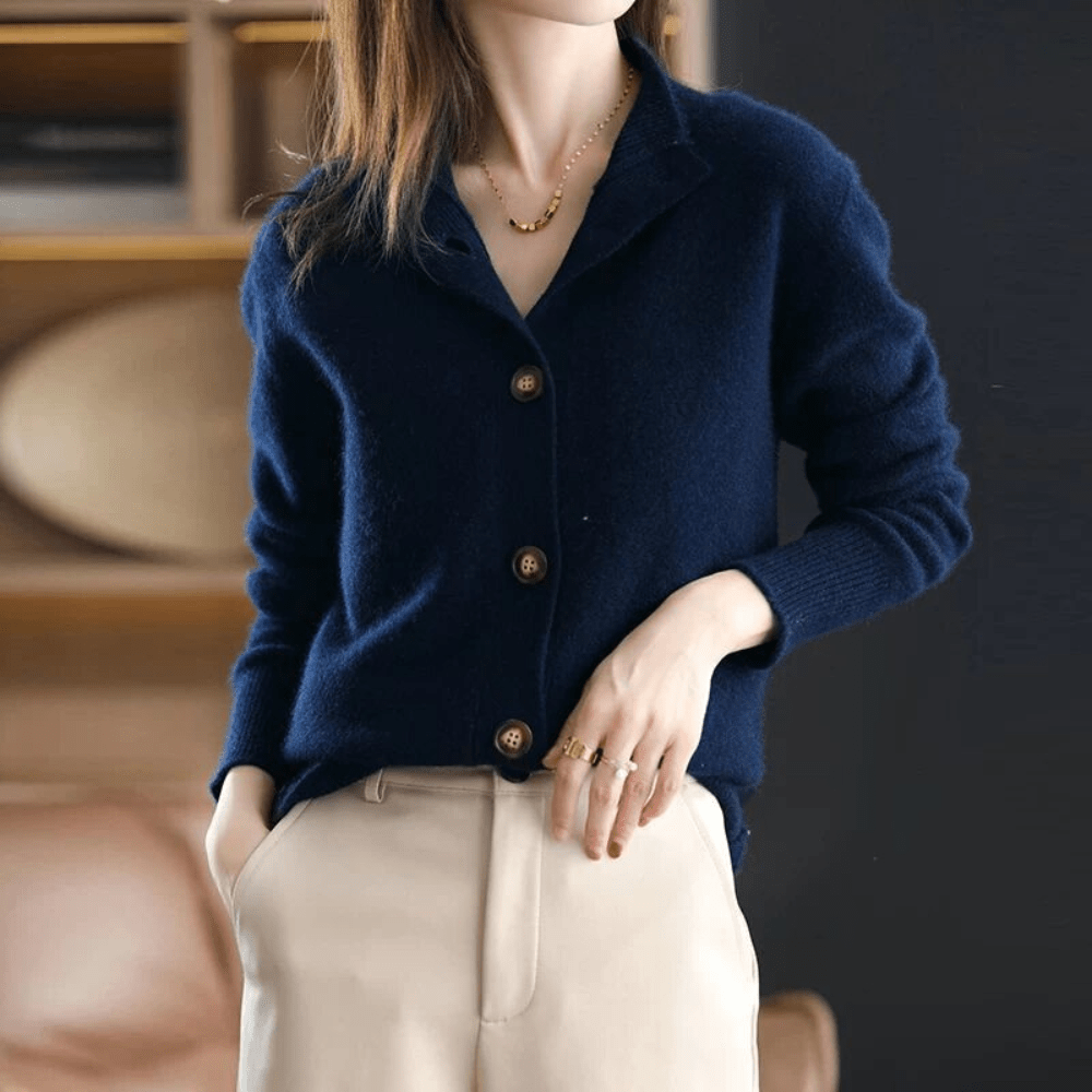 Anny – Luxuriöse Strickjacke aus Kaschmir