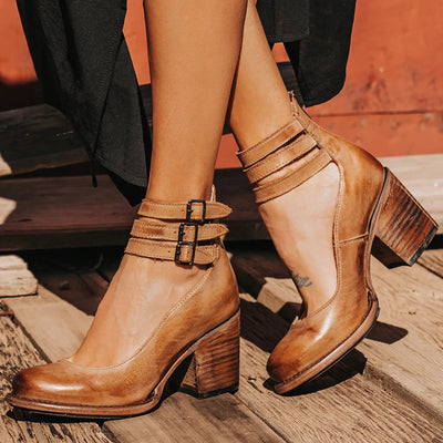 Zeitlose Vintage-Lederpumps 