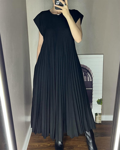 Sauerampfer - Eleganter Plisseet Maxikjole mit Split