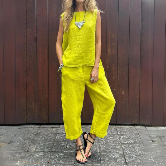 Viviana – Handgefertigtes Sommerset aus Baumwolle 