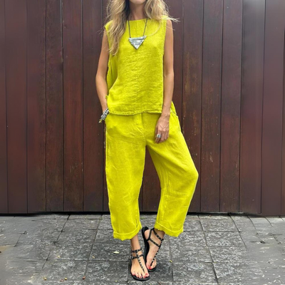 Viviana – Handgefertigtes Sommerset aus Baumwolle 