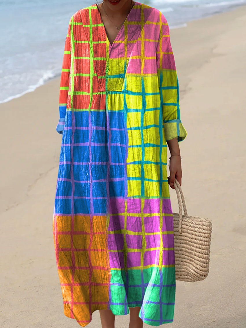 Fiorella | Mehrfarbig bedrucktes Kleid