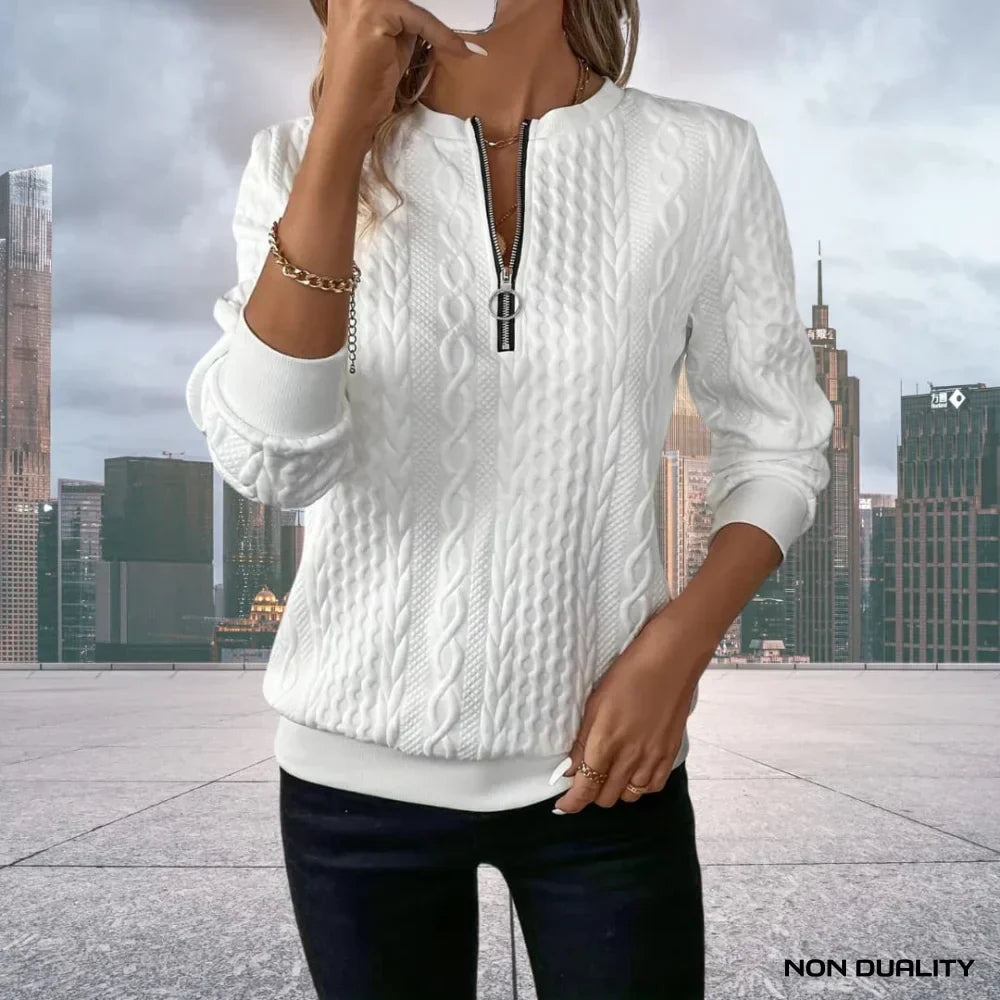 Non-Duality-Pullover mit Reißverschluss