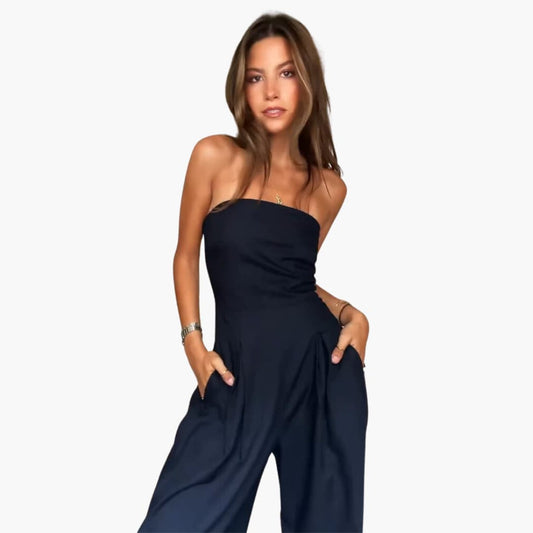 Abigail – Rückenfreier Jumpsuit mit weitem Bein 