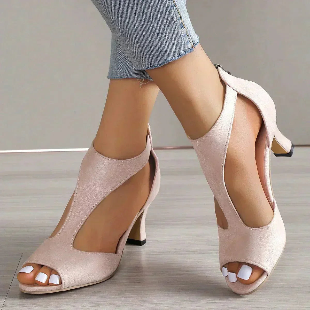 Moira – Sandalen mit hohem Absatz und Reißverschluss 