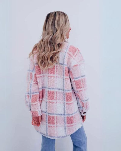 Elinara – Karierte Jacke aus Polarfleece