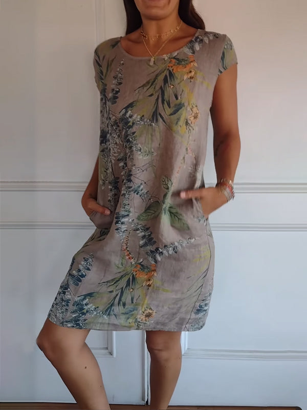 Annelinn – Bequemes Kleid mit Rundhalsausschnitt 