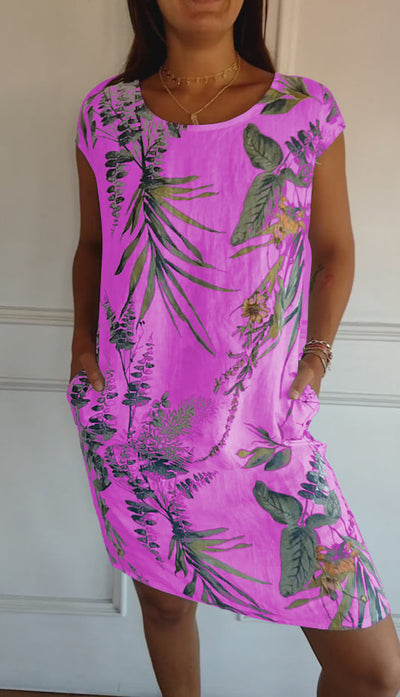 Annelinn – Bequemes Kleid mit Rundhalsausschnitt 