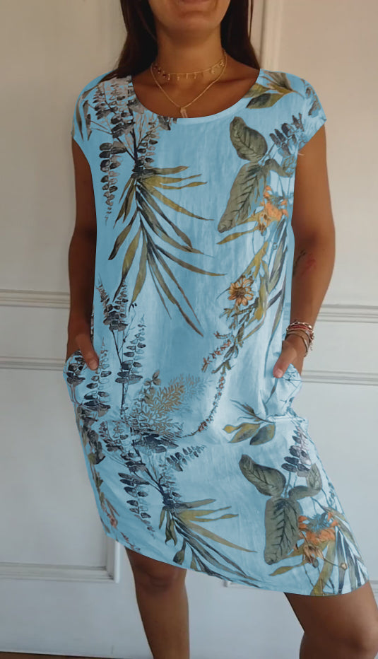 Annelinn – Bequemes Kleid mit Rundhalsausschnitt 