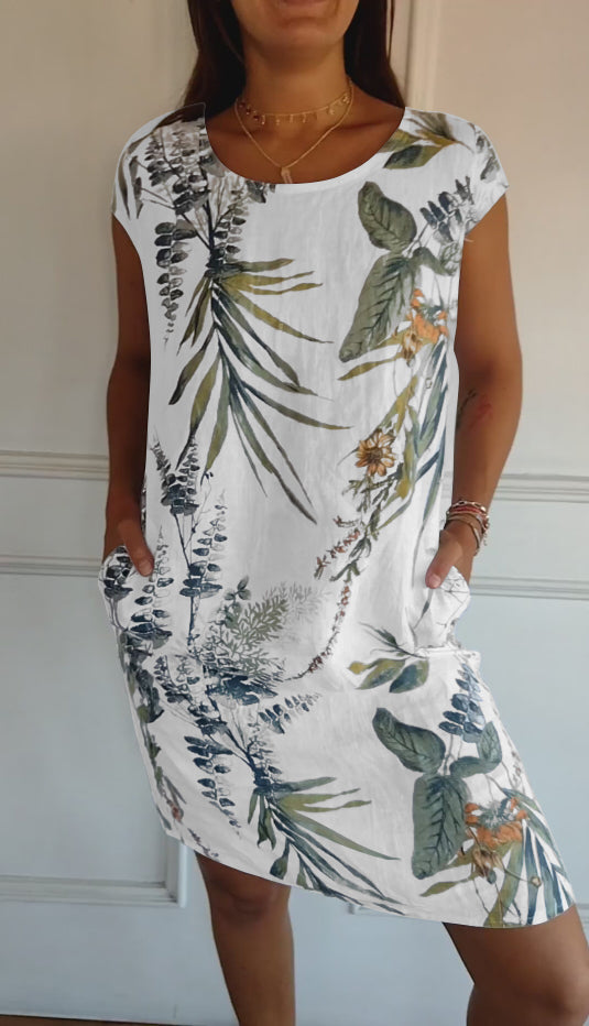 Annelinn – Bequemes Kleid mit Rundhalsausschnitt 