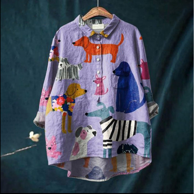 Isabella - Premium Damenshirt mit Hundeprint 