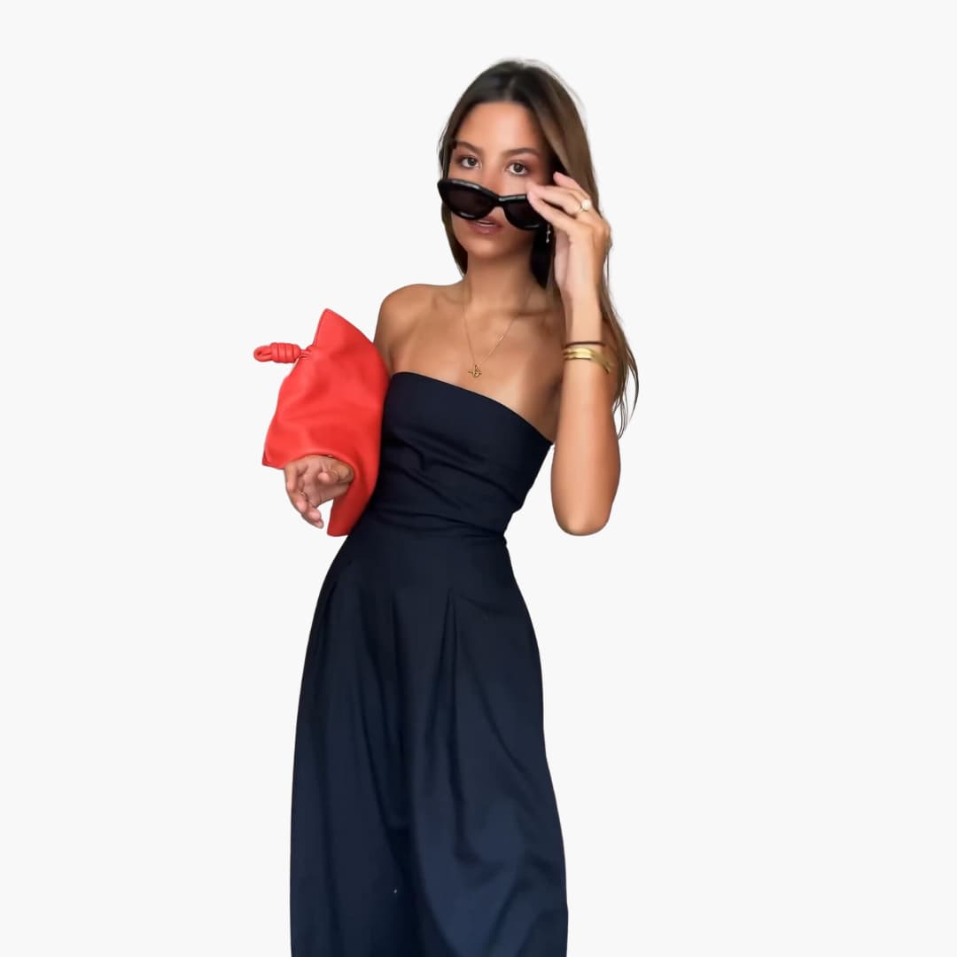 Abigail – Rückenfreier Jumpsuit mit weitem Bein 