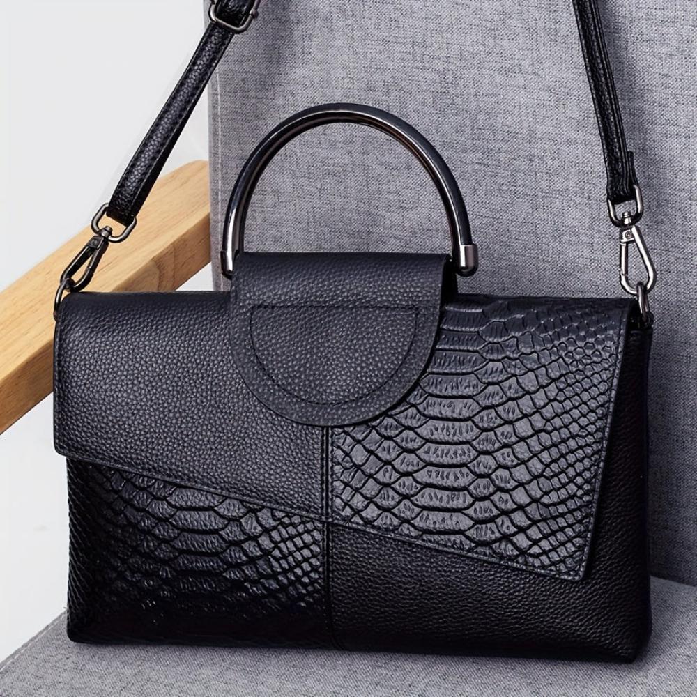 Kassandra | Handtasche mit opulentem Krokodilmuster