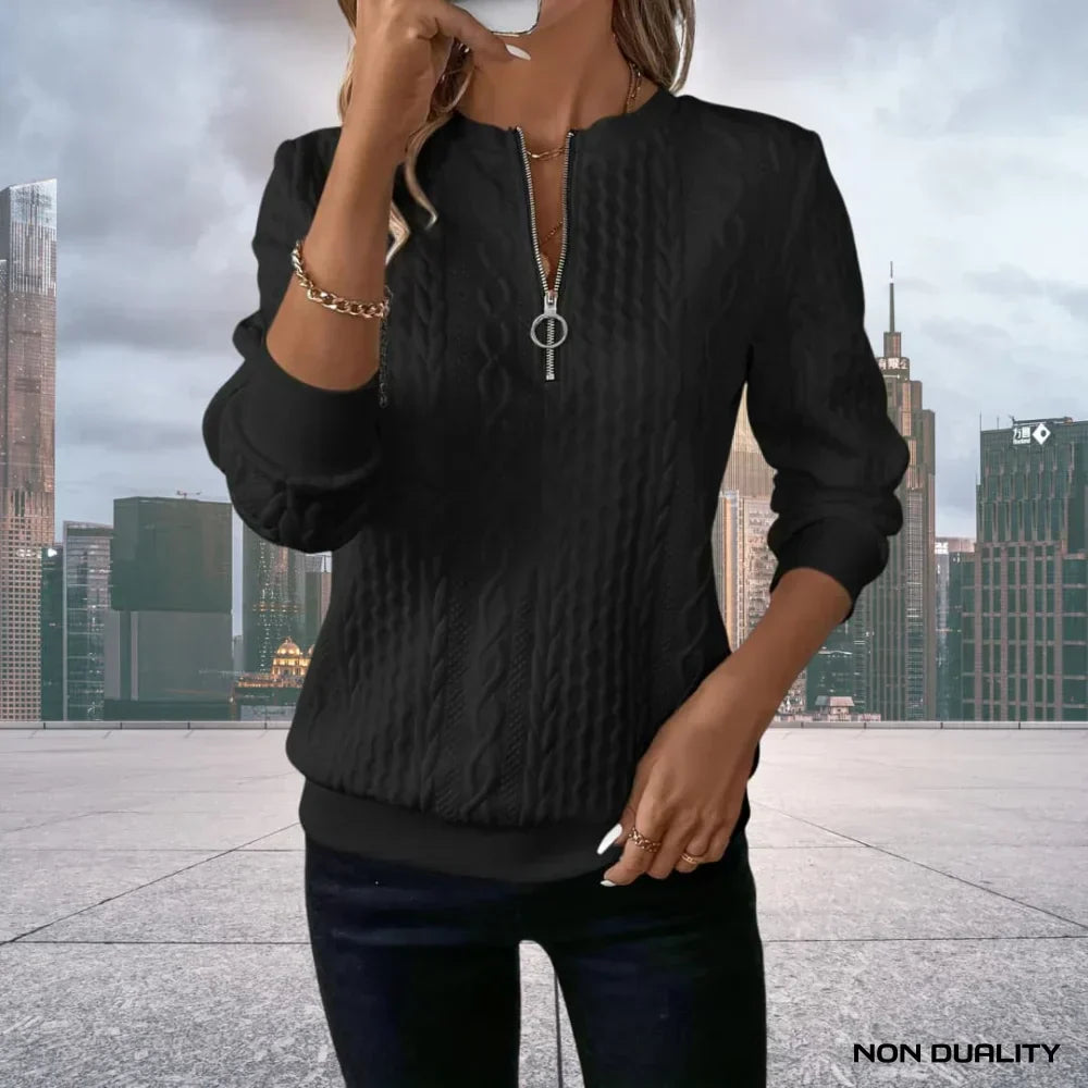 Non-Duality-Pullover mit Reißverschluss