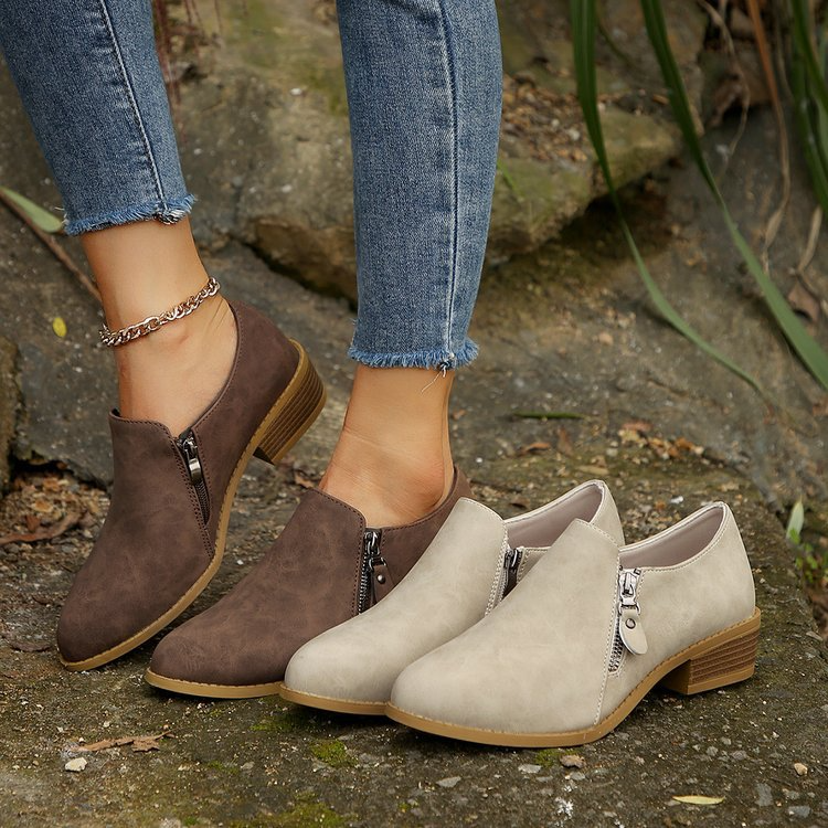 Loly – Orthopädische Stiefel mit seitlichem Reißverschluss 
