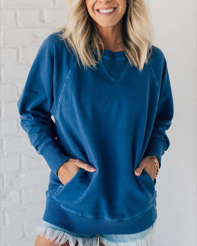 VIOLA - Rippenpullover mit Taschen