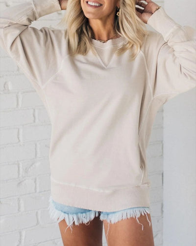 VIOLA - Rippenpullover mit Taschen