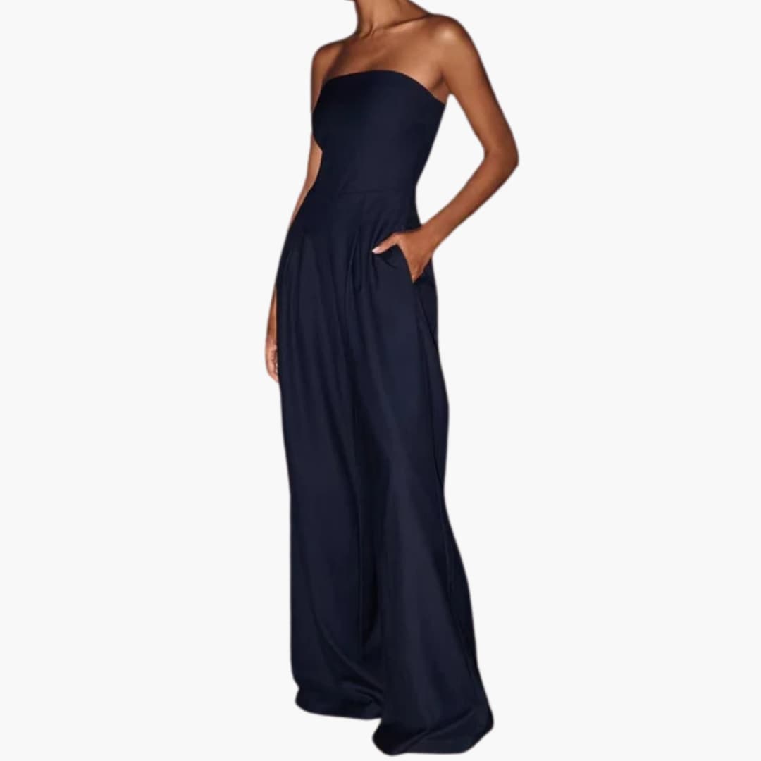 Abigail – Rückenfreier Jumpsuit mit weitem Bein 