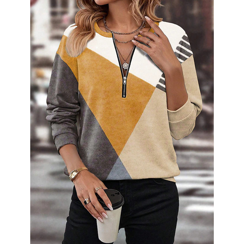 Ginny – Weiches geometrisches Sweatshirt 