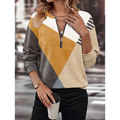 Ginny – Weiches geometrisches Sweatshirt 