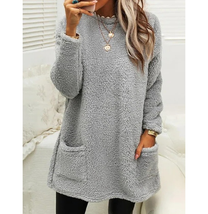 Lucy - Fleecepullover Langer Pullover 