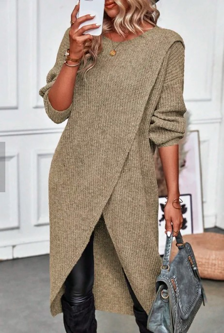 Olivia – Langes Strickkleid
