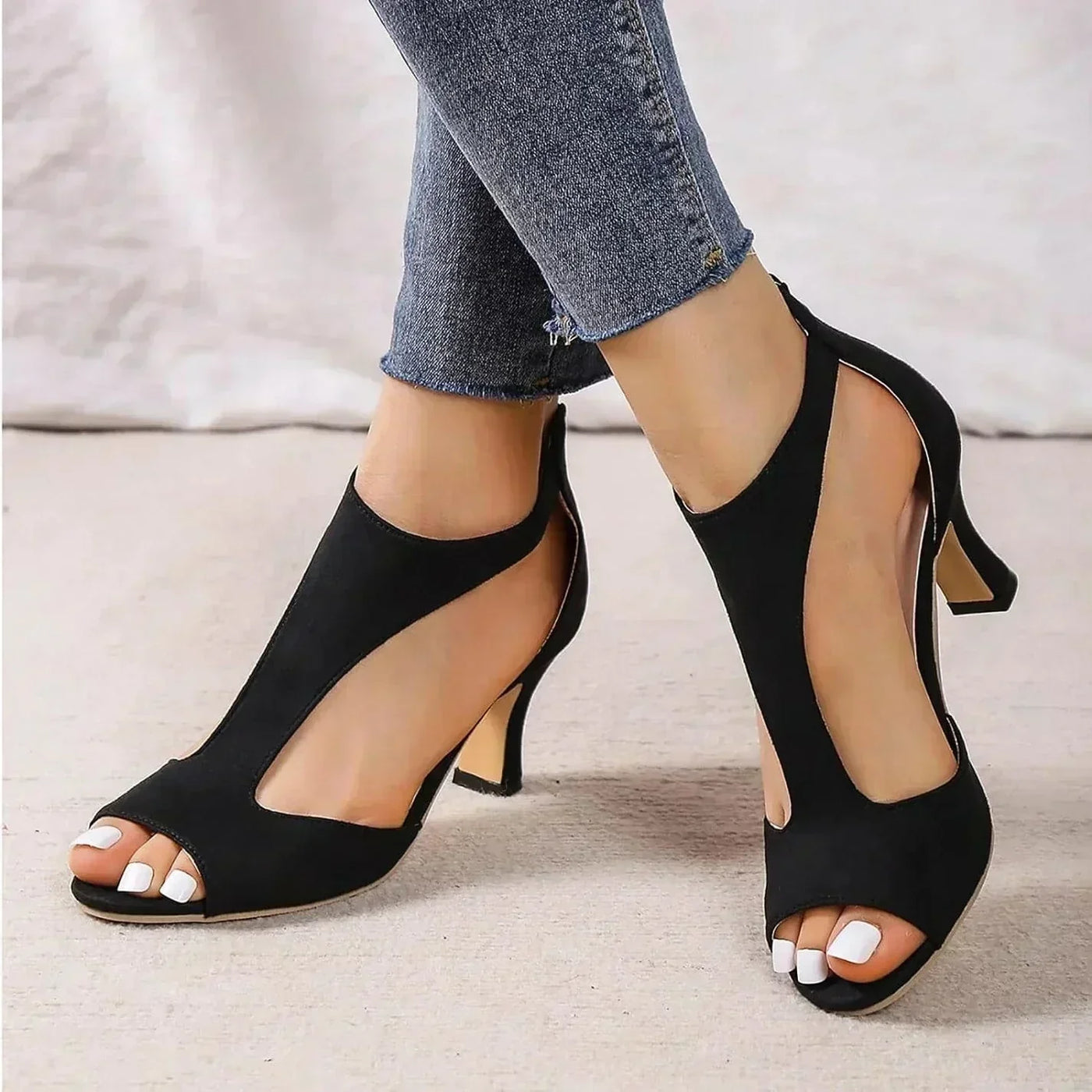 Moira – Sandalen mit hohem Absatz und Reißverschluss 