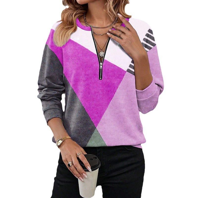 Ginny – Weiches geometrisches Sweatshirt 
