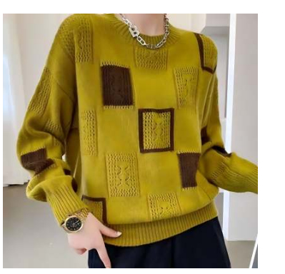 Emma – Geometrischer, gemütlicher Blockpullover 
