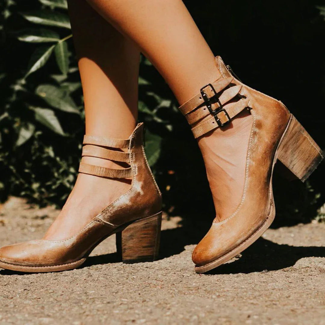 Zeitlose Vintage-Lederpumps 