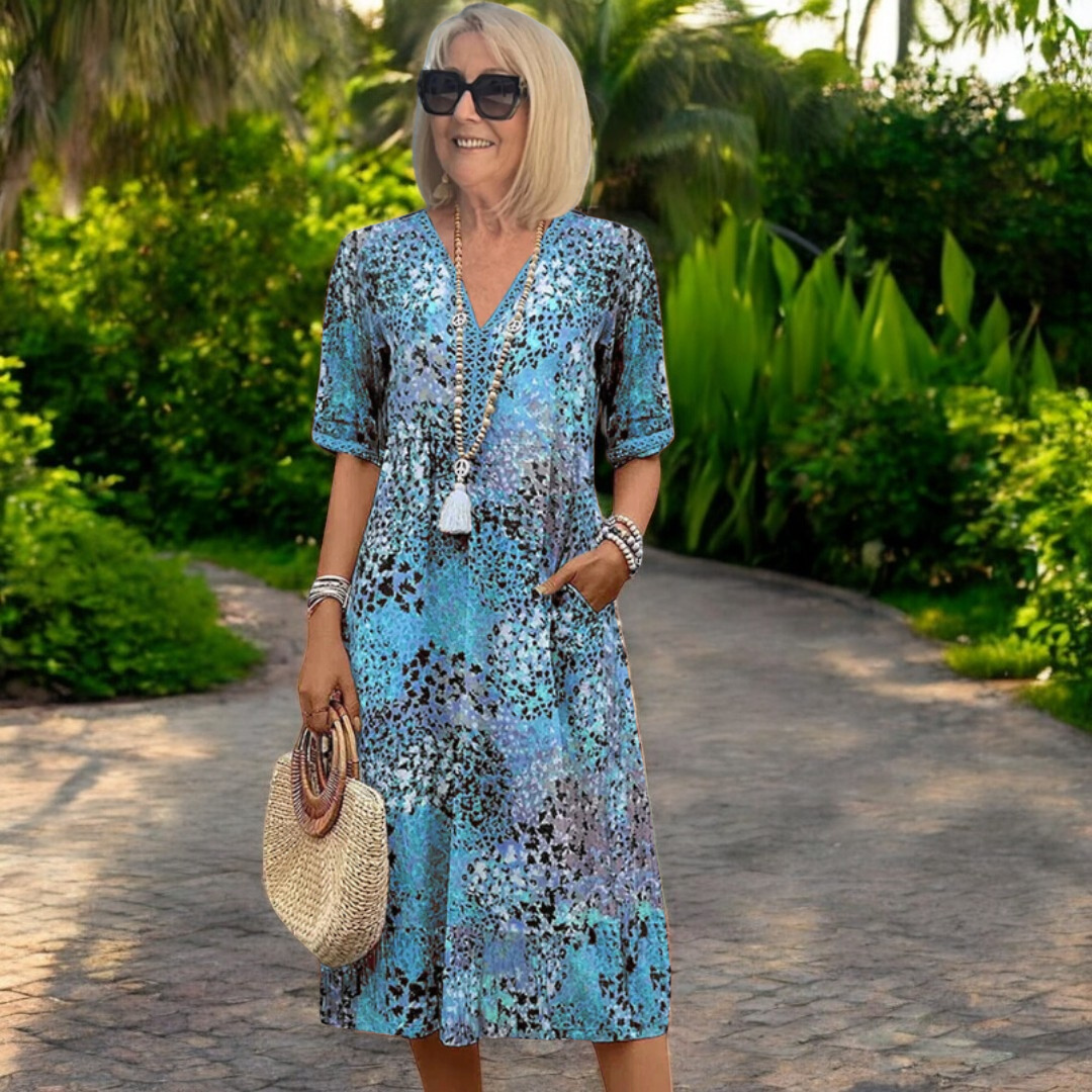 Audrey – Kleid mit Bohème-Print 