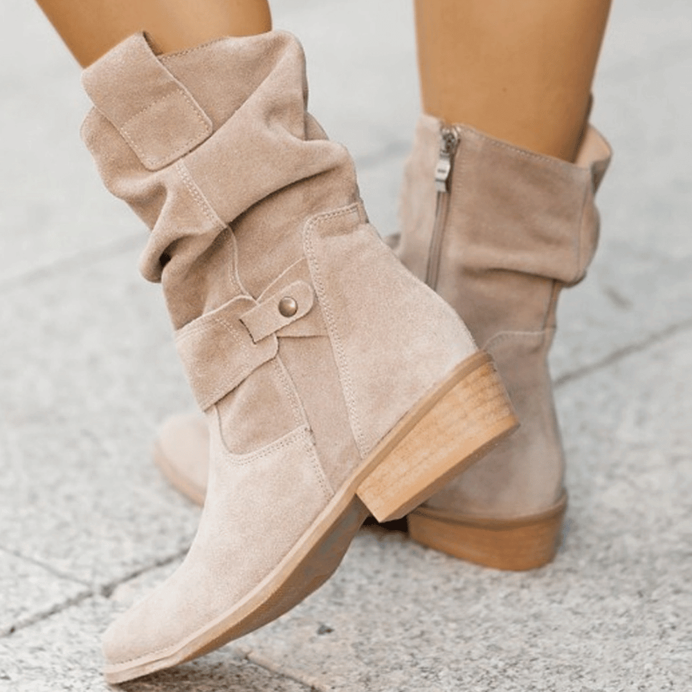 Stiefel aus weichem Wildleder 
