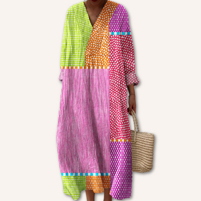 Renata | Mehrfarbig bedrucktes Kleid