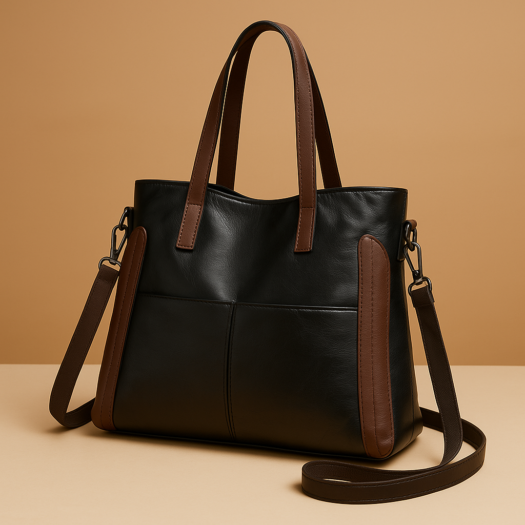 Indigo - Klassische Lederhandtasche 