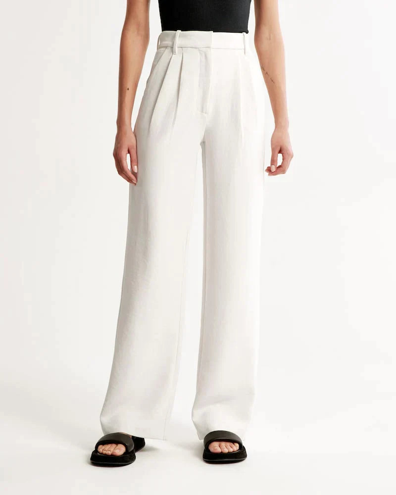 Maßgeschneiderte Hose mit weitem Bein 
