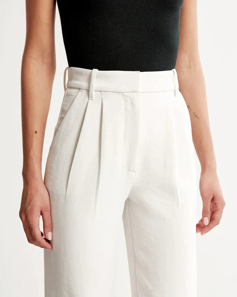 Maßgeschneiderte Hose mit weitem Bein 