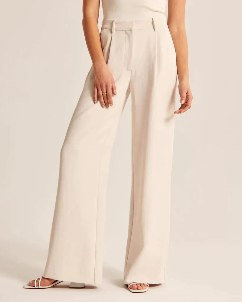 Maßgeschneiderte Hose mit weitem Bein 