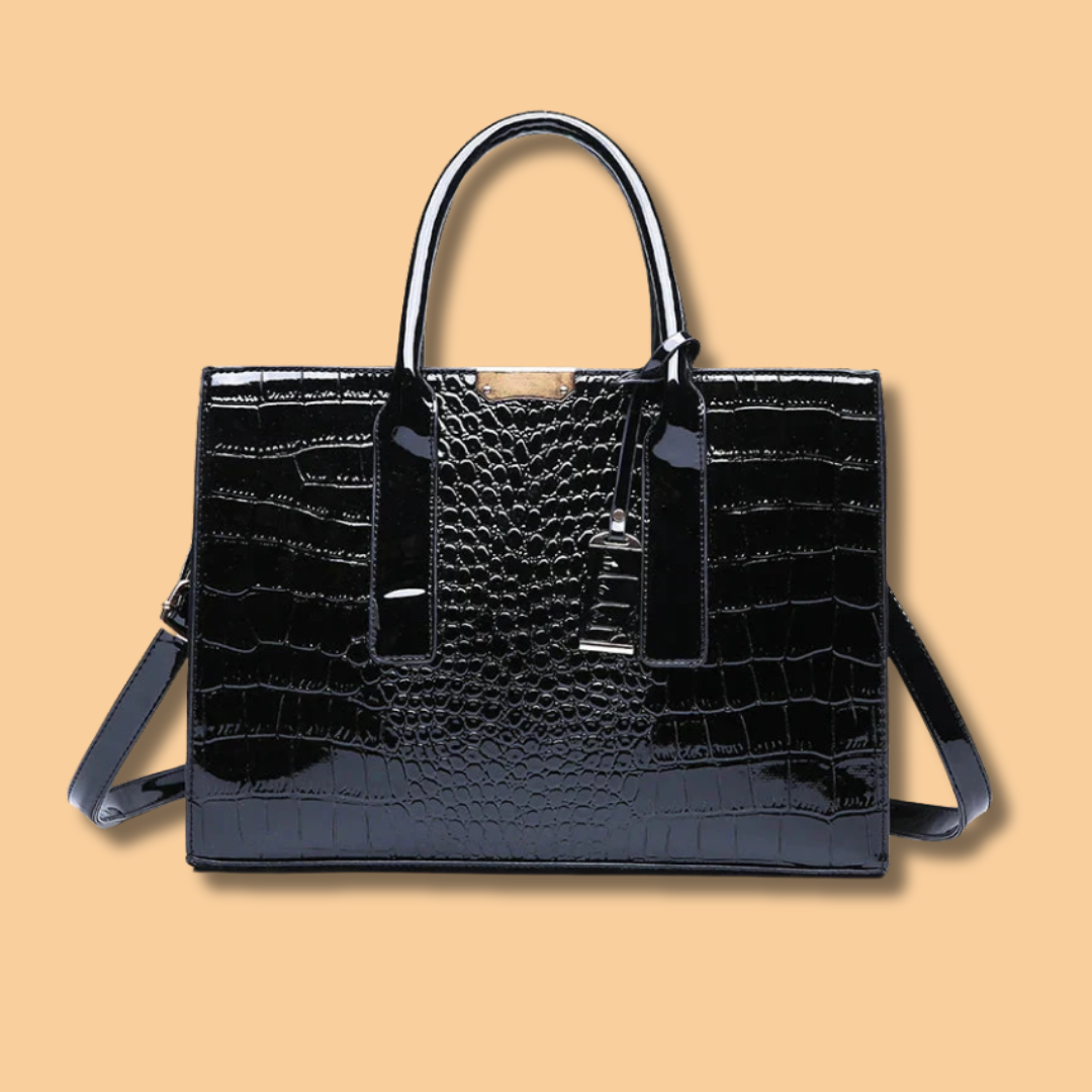 Tamsin – Handtasche aus Leder mit Krokodilprägung 