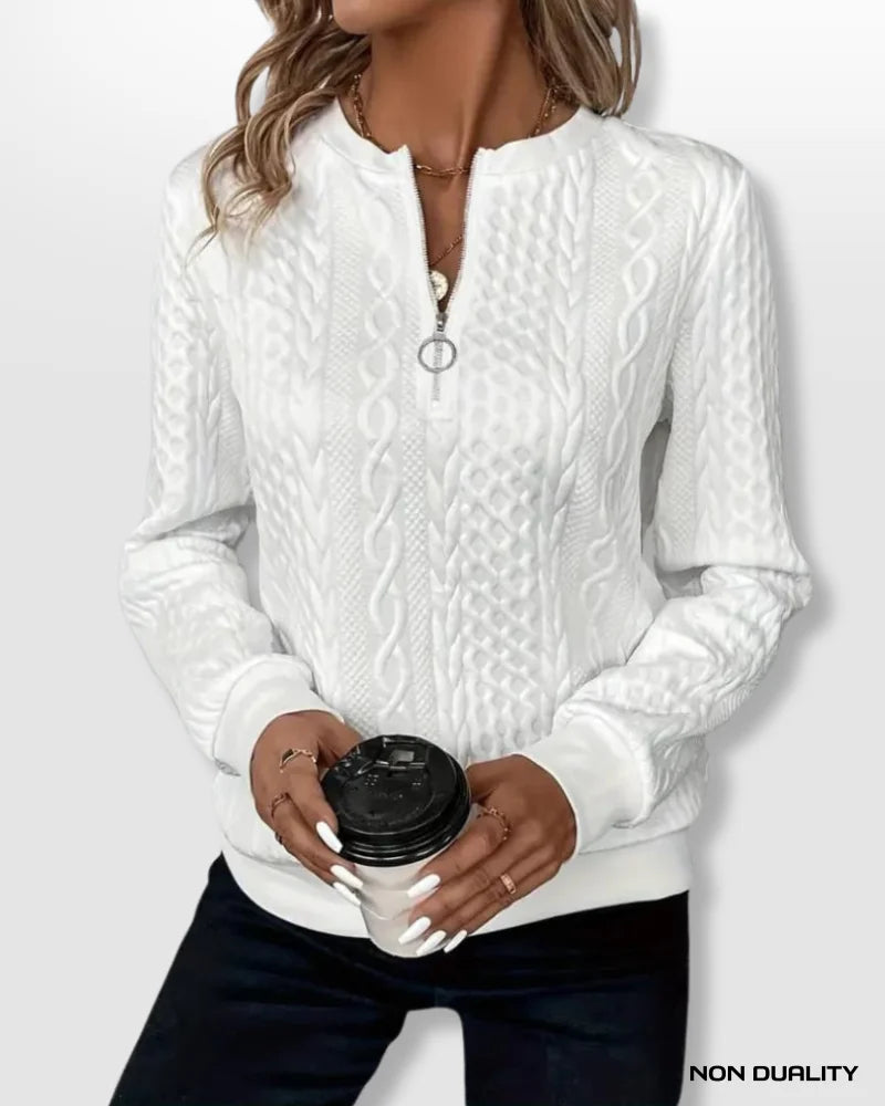 Non-Duality-Pullover mit Reißverschluss