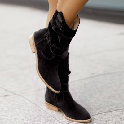 Stiefel aus weichem Wildleder 