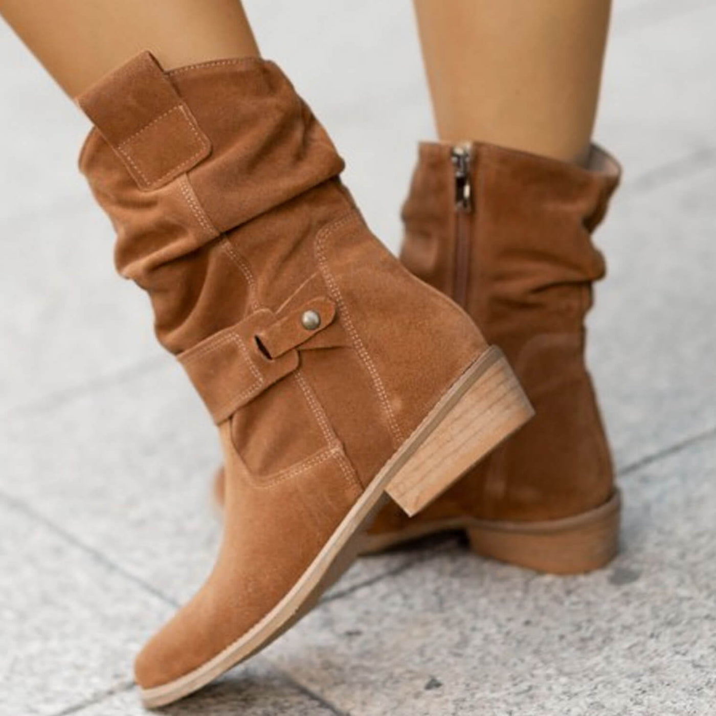 Stiefel aus weichem Wildleder 