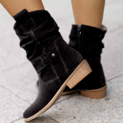 Stiefel aus weichem Wildleder 