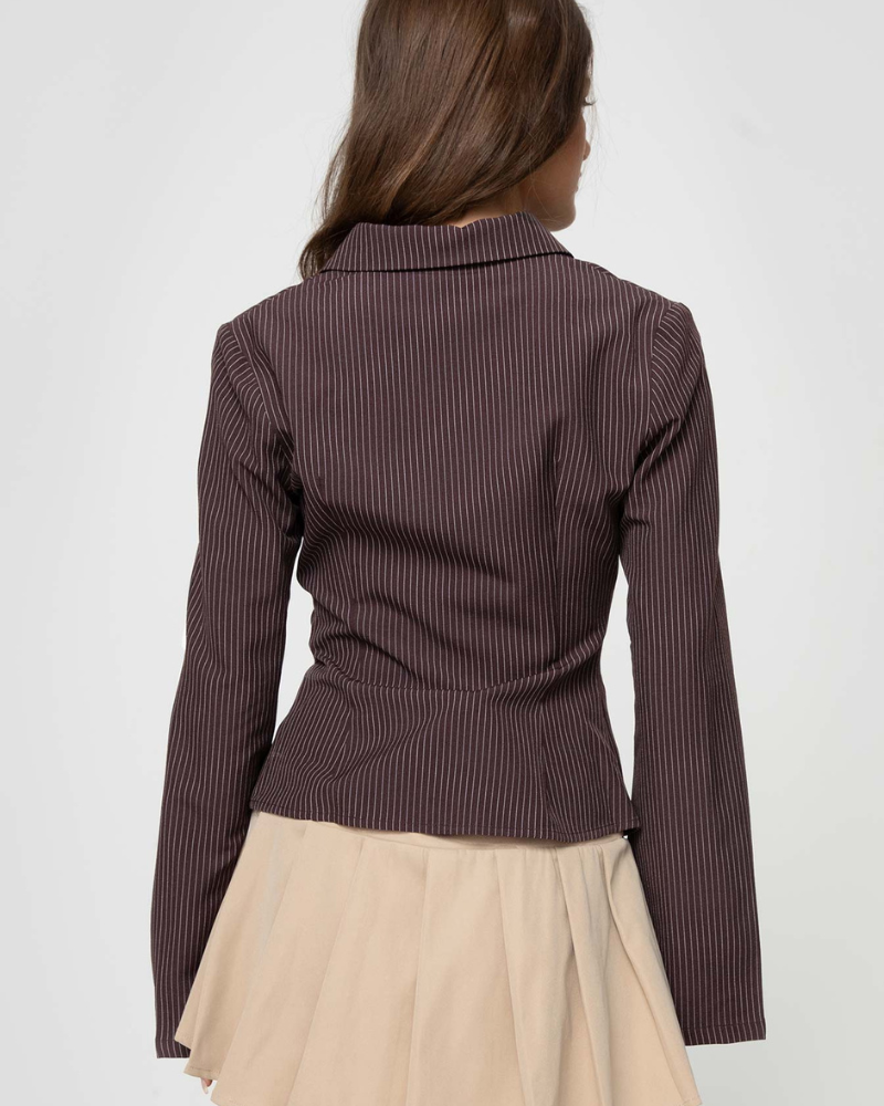Carina – Langarmshirt mit Streifenkragen 