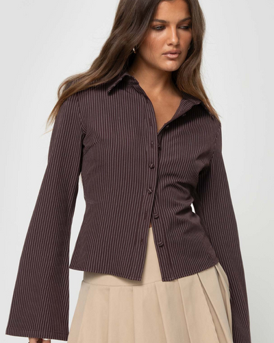 Carina – Langarmshirt mit Streifenkragen 