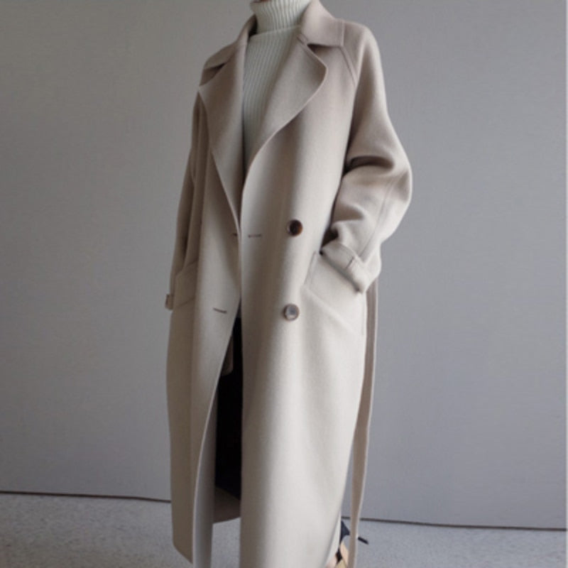 Clara Damen-Trenchcoat aus Wolle
