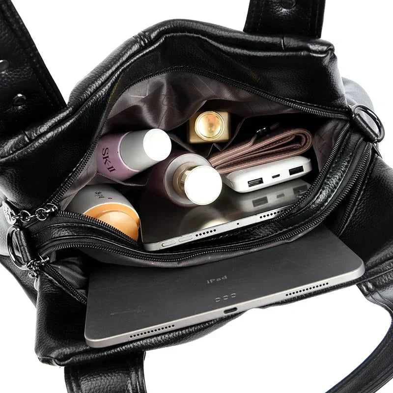 Mirelle - Lässige Lederhandtasche 