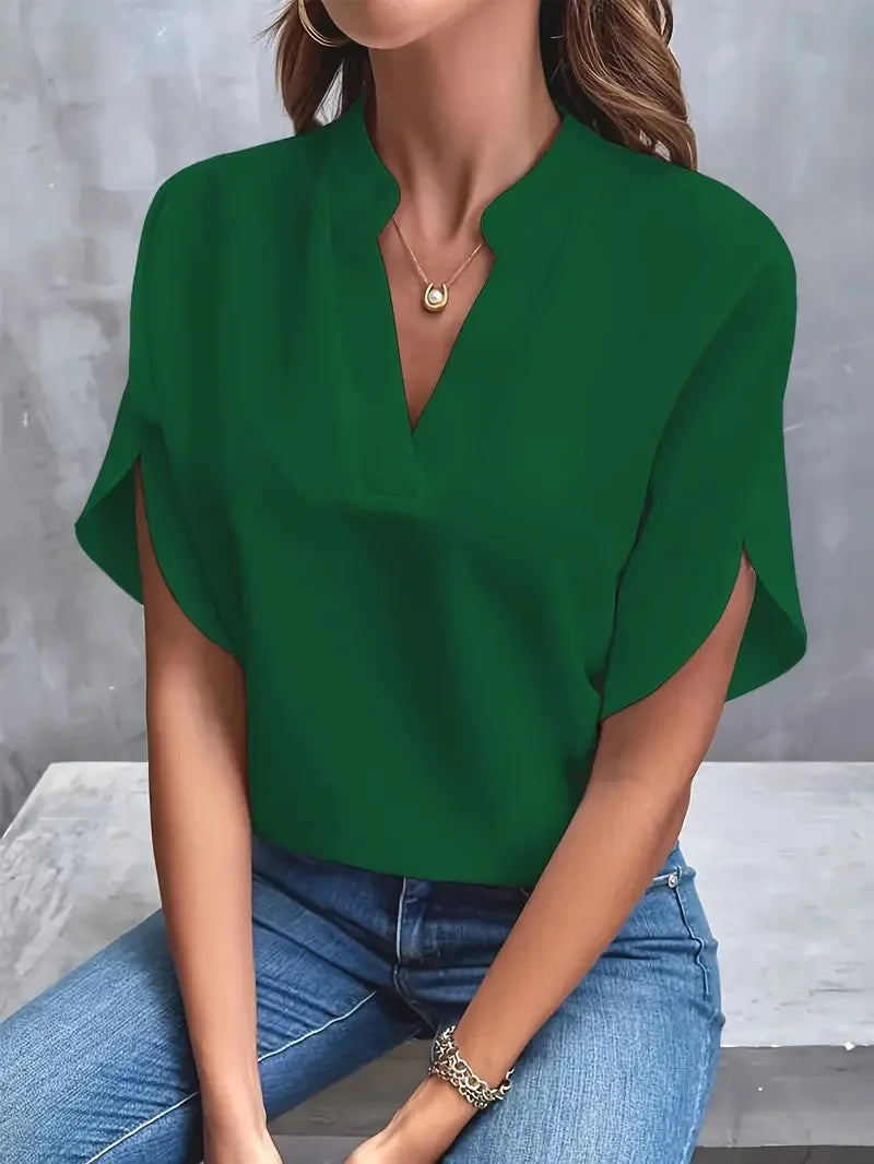 Grace – Blød og elegant bluse med v-hals