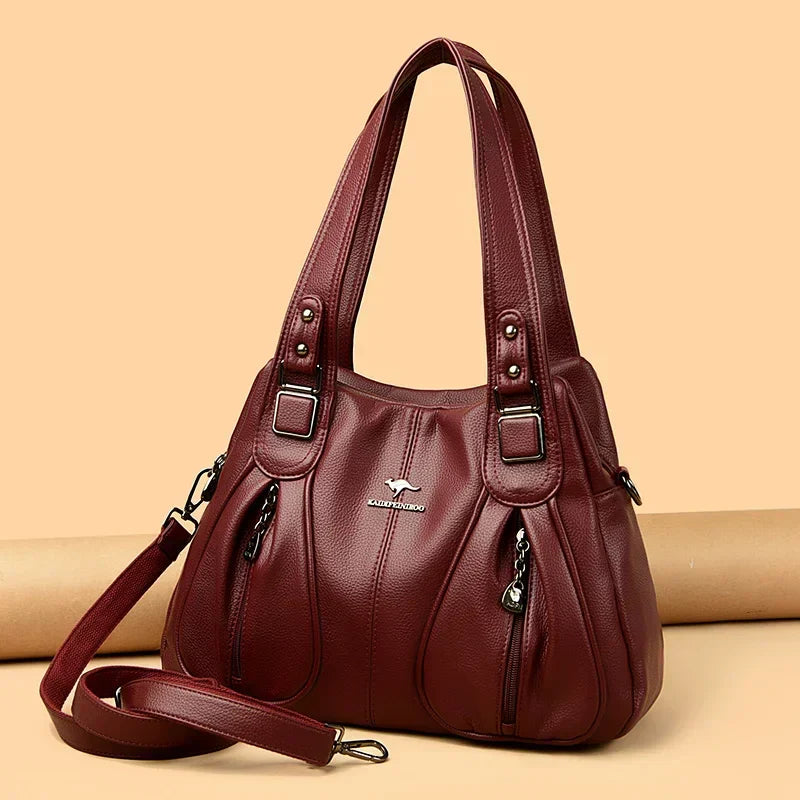 Mirelle - Lässige Lederhandtasche 