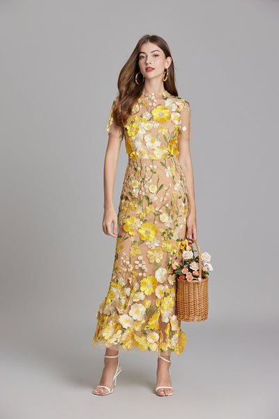 Jessica – Elegantes Blumenkleid 