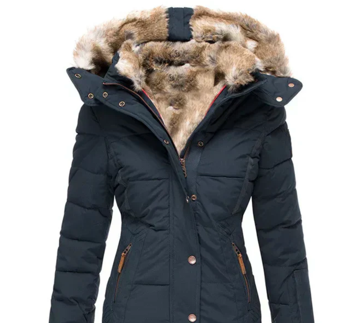 Bella - Kuscheliger Wintermantel mit Fellinnenseite